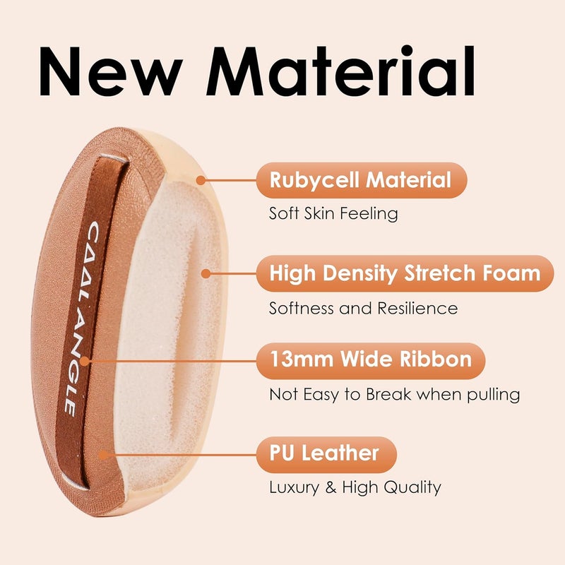 COOL-ANGLE 5Pcs Brown Makeup Sponge For Foundation Concealer And Powder, Latex Free Blender Sponge For Natural And Easy Makeup Soft Long-lasting And Beginner-friendly, Medium - Image 4